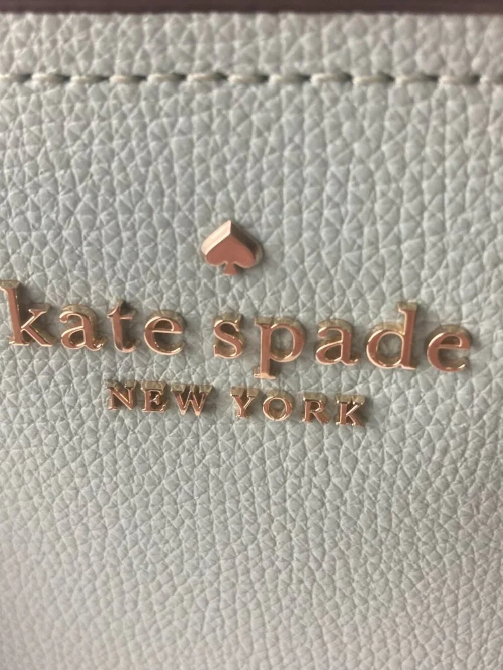 Kate Spade NY Spring Meadow Tote Bag Logo 2 Handle Purse Satchel Teal Mint Used